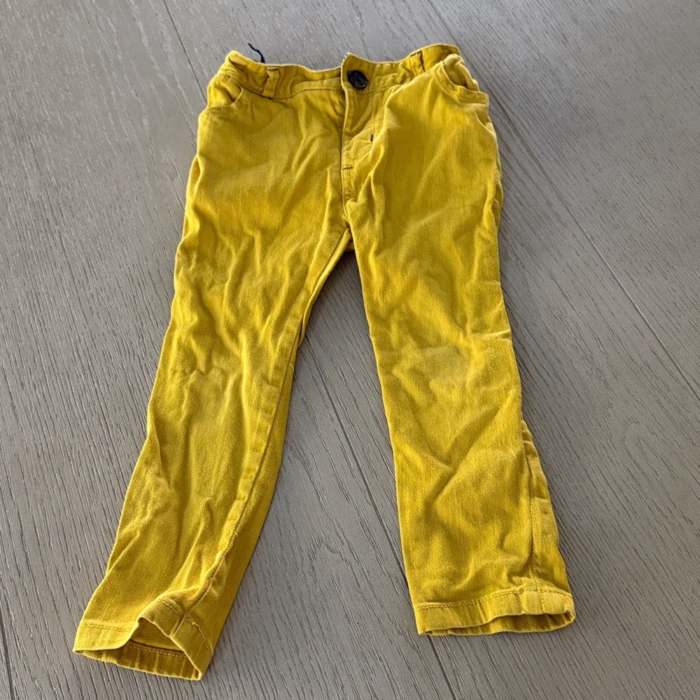 Mini Boden Mustard Yellow Pants